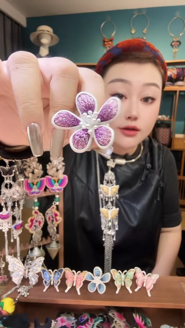 刺绣纯手工民族风刺绣戒指