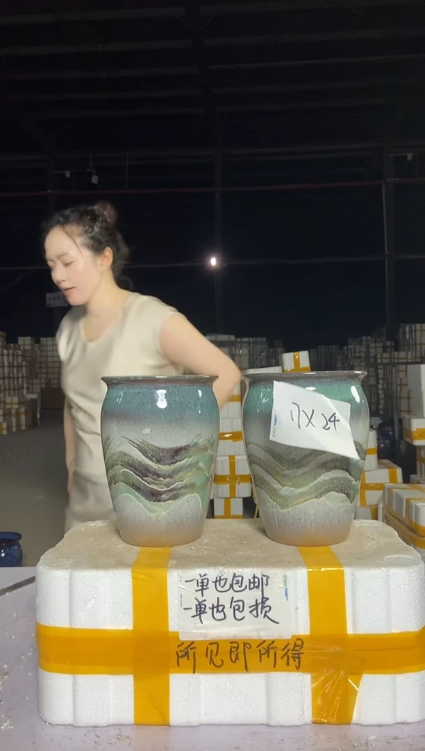 宜兴紫砂粗陶花盆127/24