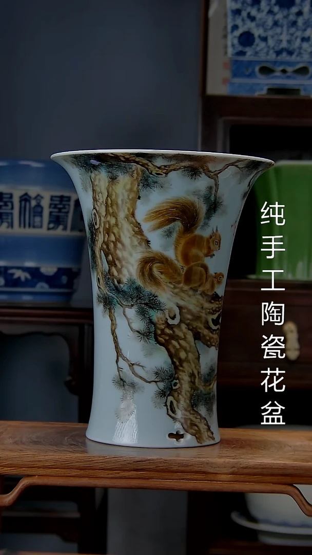 景德镇陶瓷手工花盆