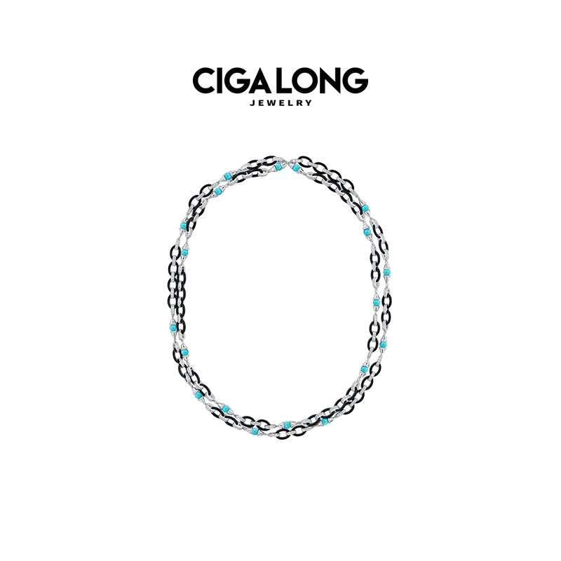 CIGALONG 【手工工艺，请等待】古堡浮雕绿松石项链【专场推荐】