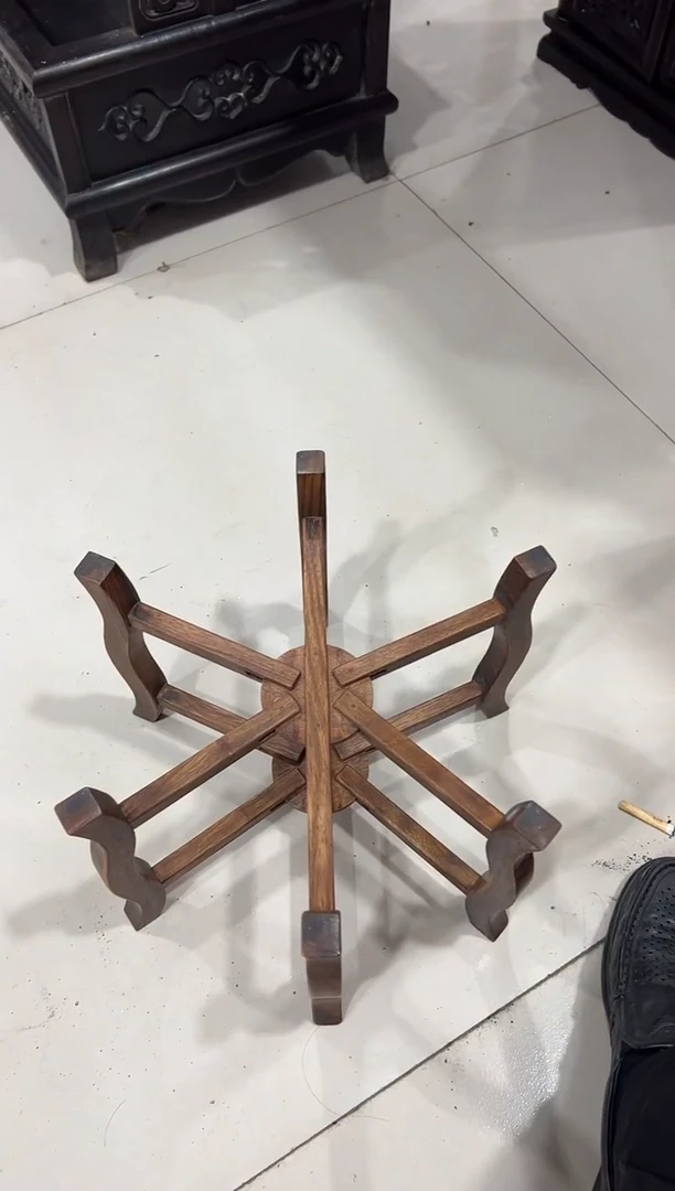 木折叠六足笔洗架