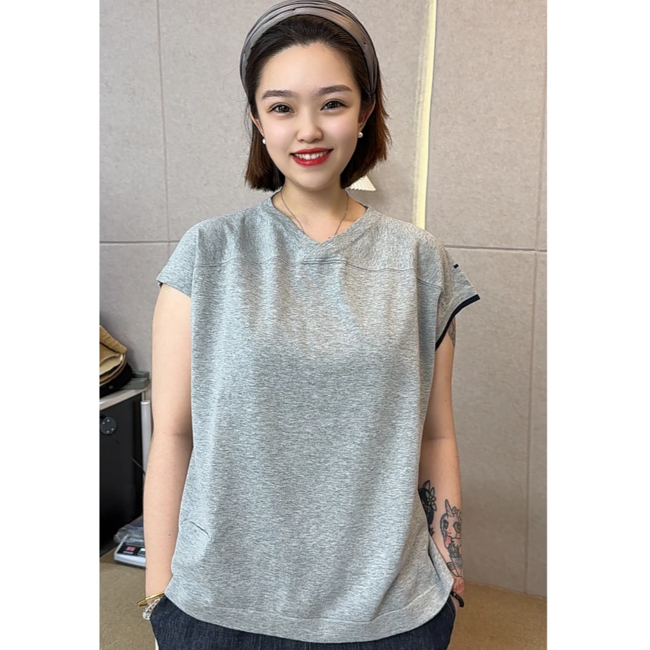 宝莉轻奢V领落肩背心 XS10953