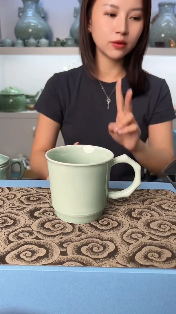 龙泉云间青瓷小米茶器