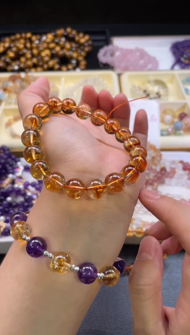 水晶手链未镶嵌黄塔晶