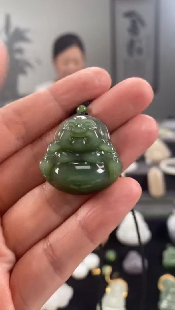 颈饰未镶嵌和田玉精品佛公