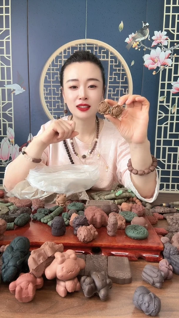 泥塑牛奶香花朵2个