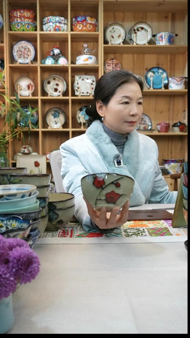 瓷片小可陶瓷高温四只米饭碗