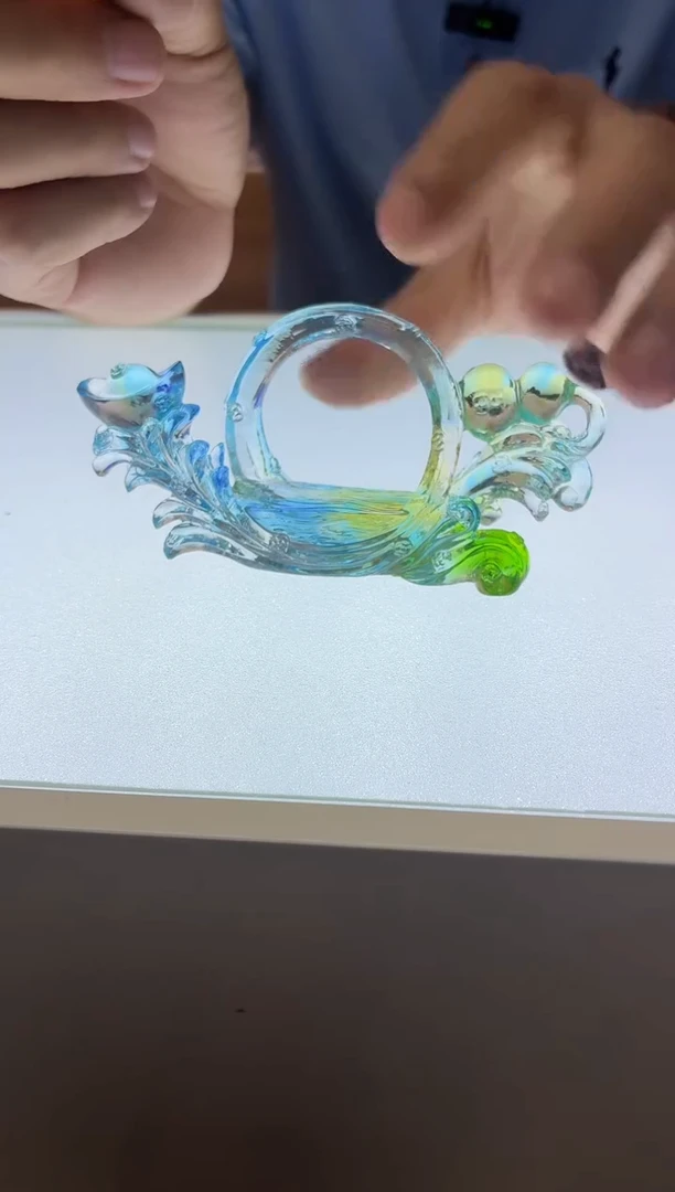 琉璃手工艺品古法琉璃元宝葫芦小摆件彩色