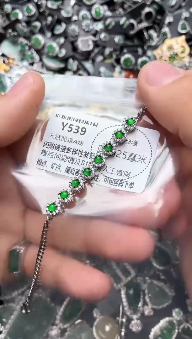 翡翠未镶嵌颈饰Y539手链