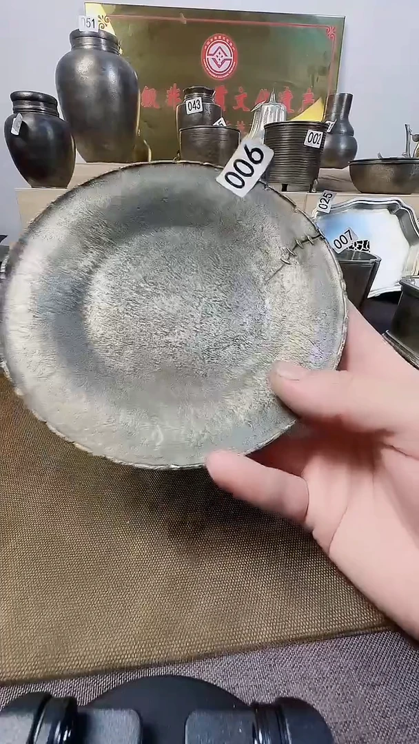 大号纯锡侘寂风壶承