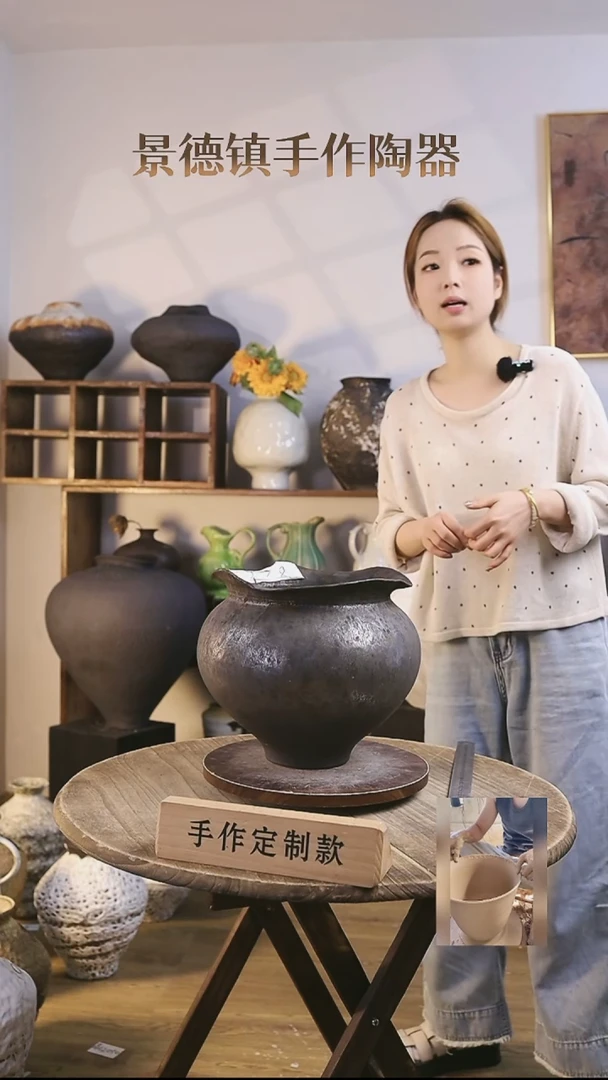 摆件景德镇花瓶手工