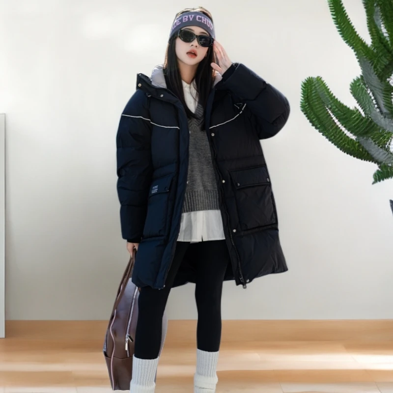 LINDA羽绒外套中长款女装亲子装保暖连帽款