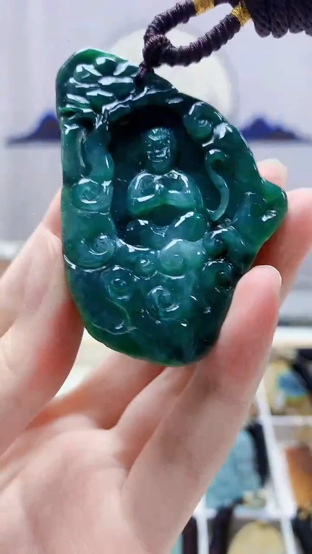 未镶嵌定制翡翠5028zm-毛货挂件91