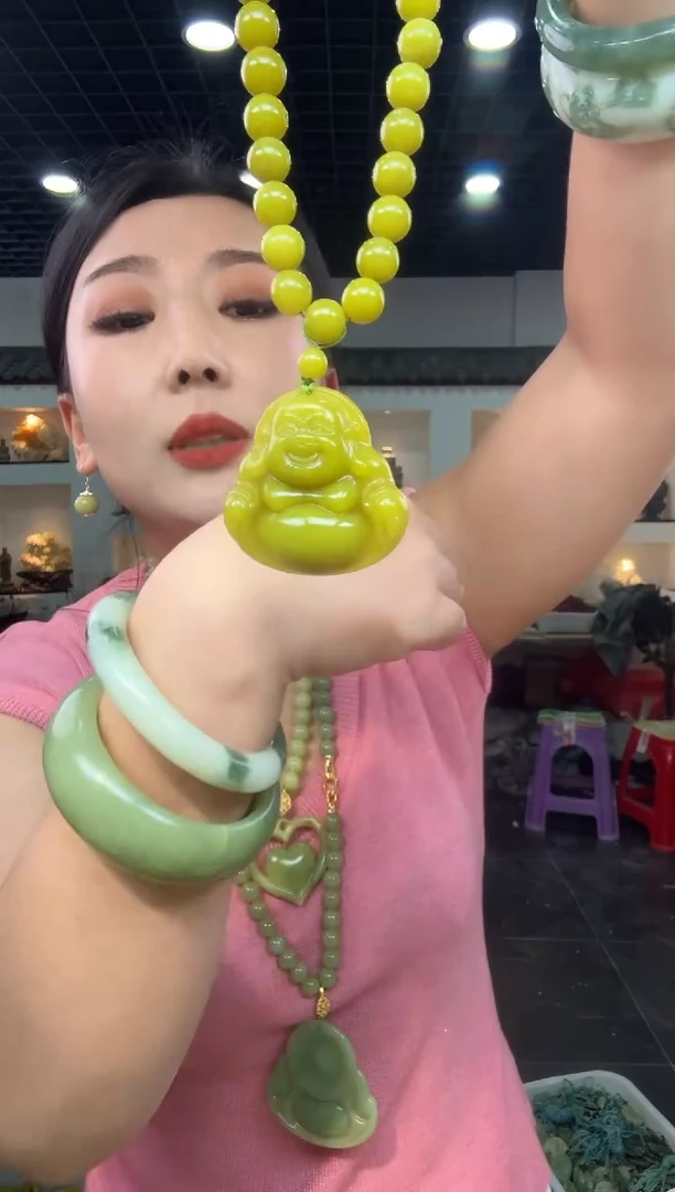 【闪购商品】岫玉颈饰未镶嵌妈妈链佛公