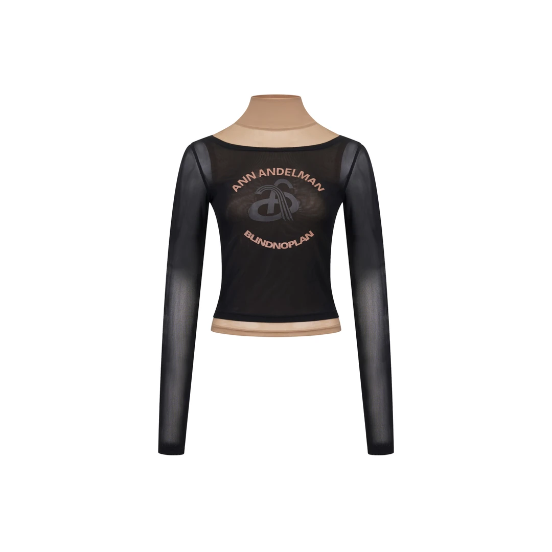 ANN ANDELMAN & BLIND NO PLAN 联名 高领长袖假两件