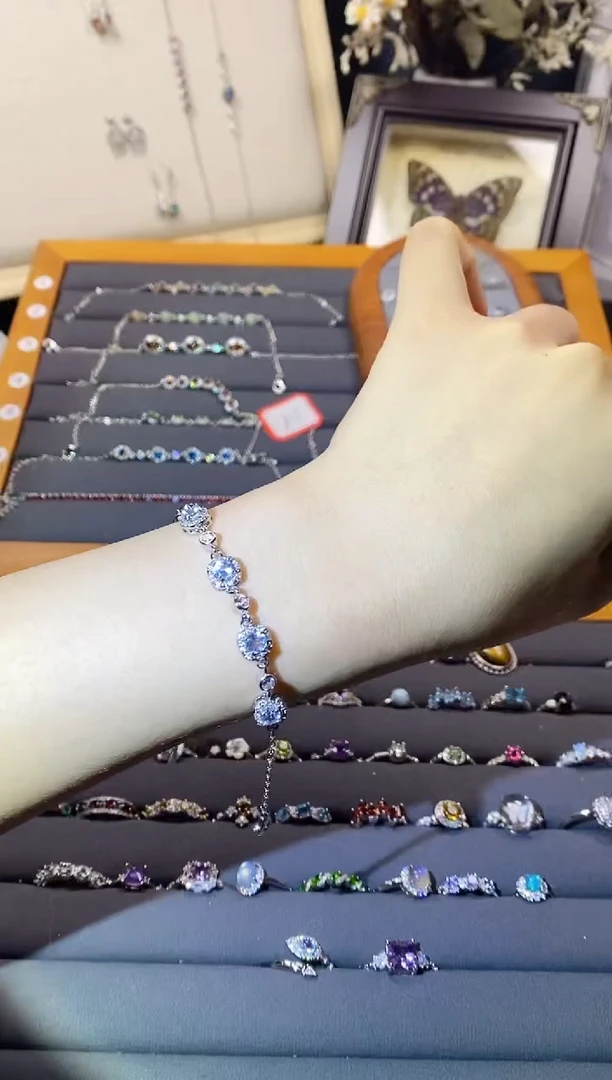 【闪购商品】水晶手链银S925镶嵌A4