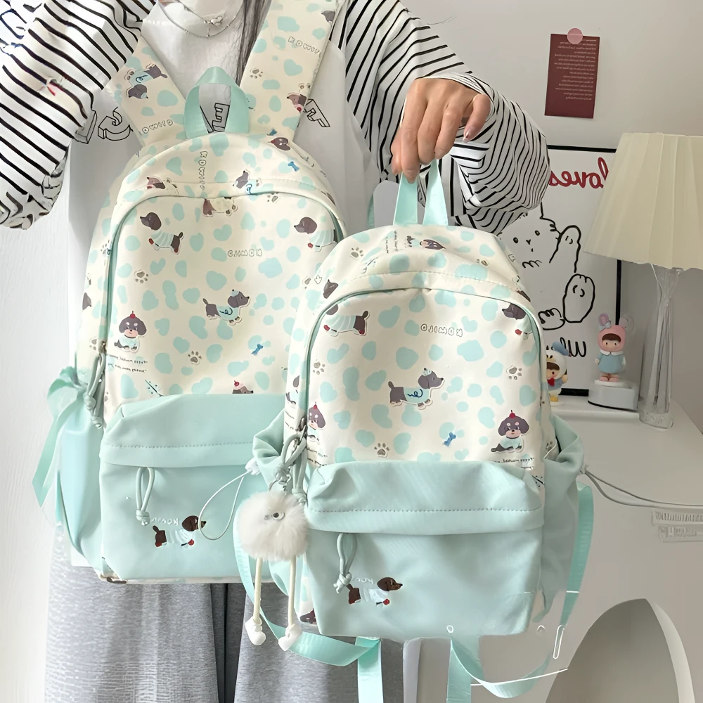 日系ins高颜值书包小学生初中生大容量双肩包高中生百搭电脑背包