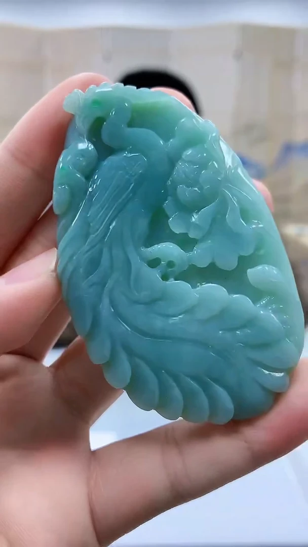 【闪购商品】定制翡翠未镶嵌4812bb-毛货挂件15