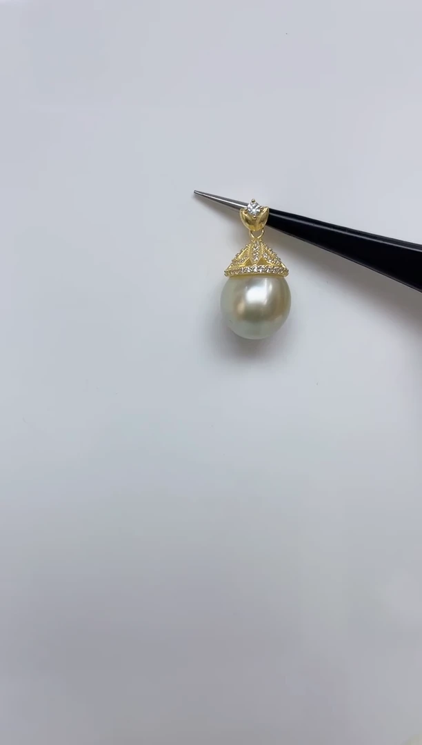 银S925镶嵌海水珍珠颈饰