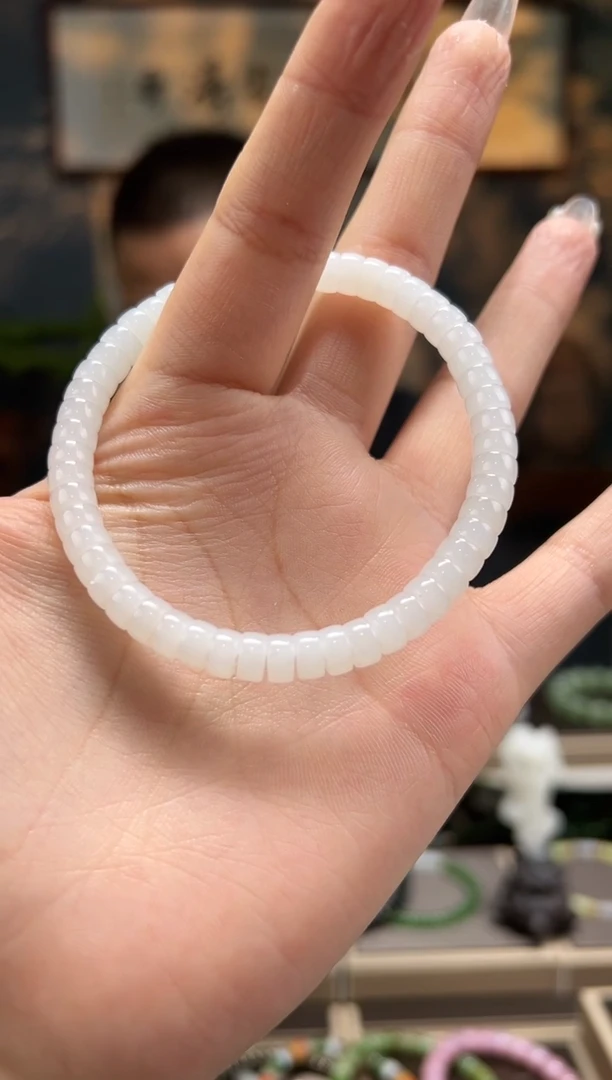 【闪购商品】和田玉手串未镶嵌6mm白玉