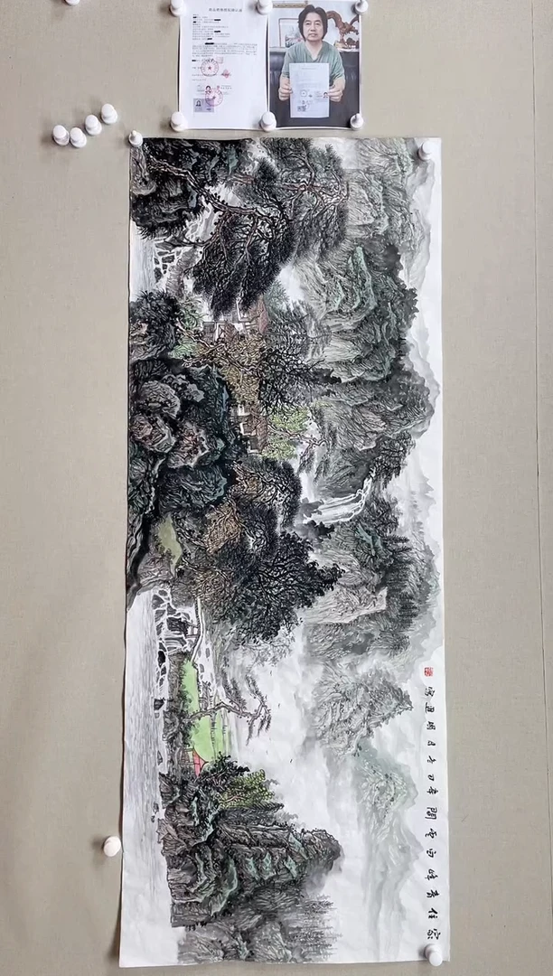 【闪购商品】国画180*68 何国进何国进何国进何国进