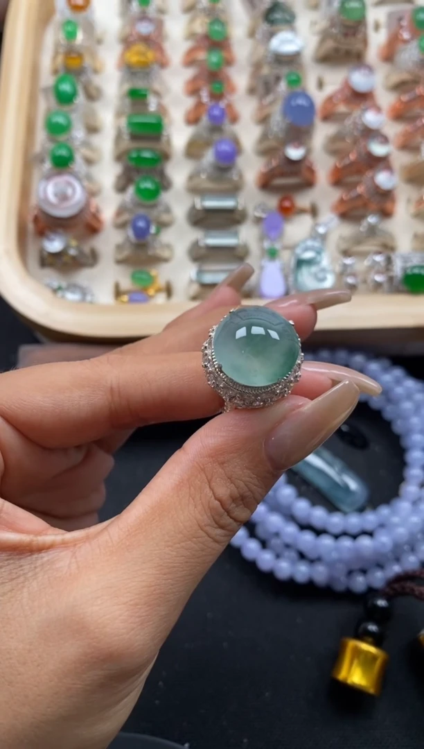 未镶嵌戒指翡翠缅甸天然a货翡翠棉丝
