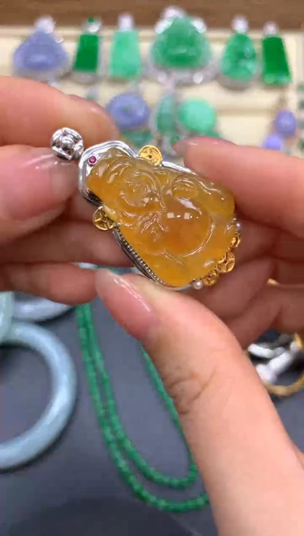 【闪购商品】翡翠颈饰18K金镶嵌517-中国好珍宝