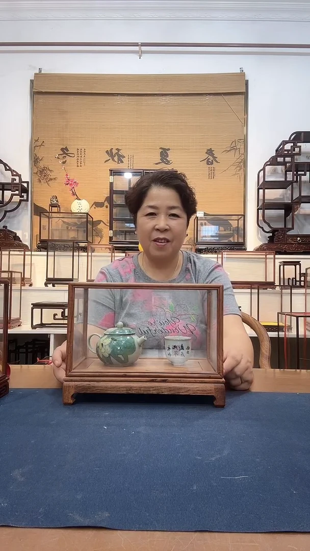 红酸枝木类木头款玻璃罩192