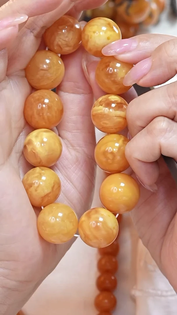 蜜蜡颈饰未镶嵌8494天然蜜蜡珠宝奇石云端妖孽全部保真