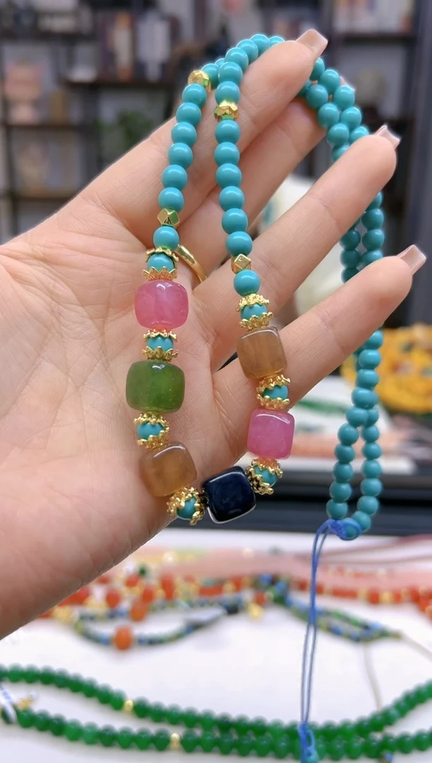 【闪购商品】碧玺颈饰未镶嵌DIY款X464