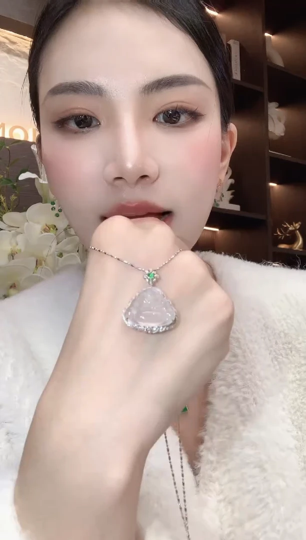 吊坠(不含链)18K金镶嵌翡翠A8