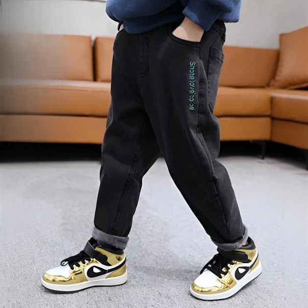 F6-741御儿童秋冬加绒牛仔裤(YB3025)