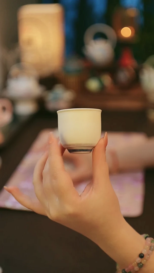 陶瓷茶具楚门窑变猫眼石闻香杯