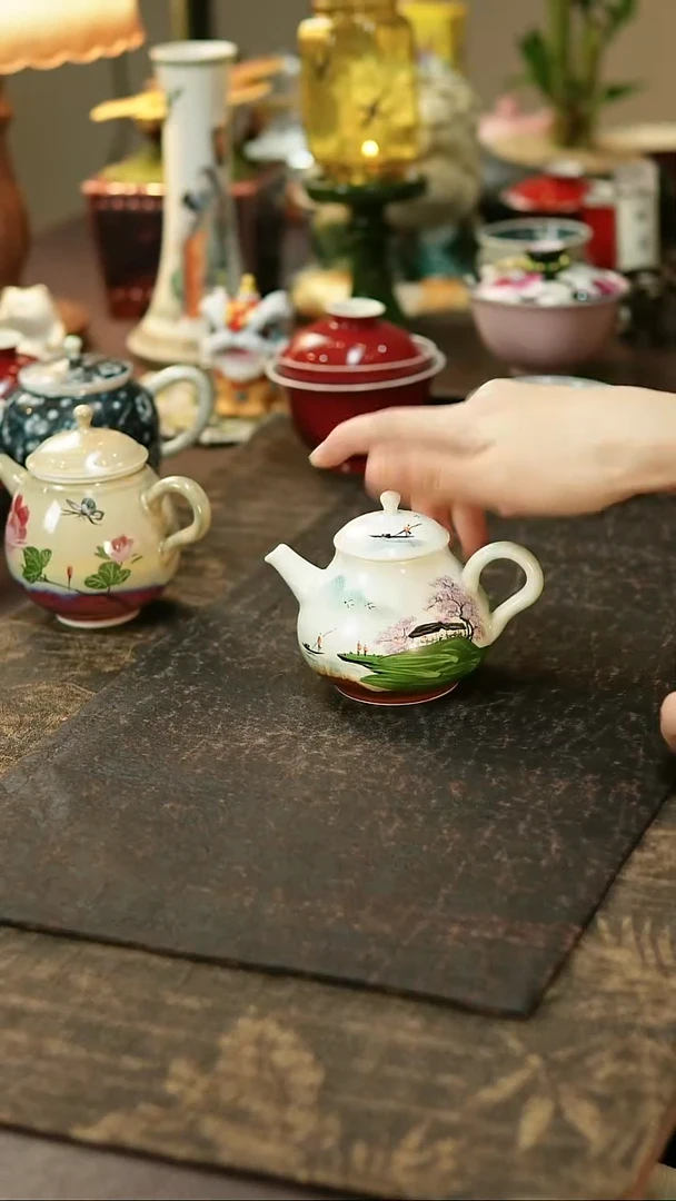 景德镇陶瓷杯碗柴烧多人