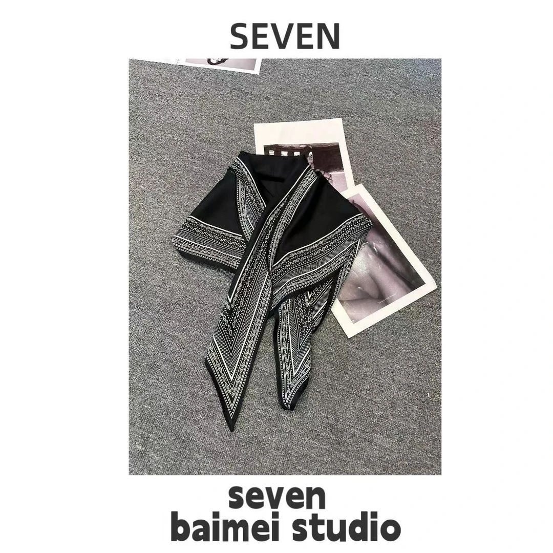 【BM】古色民族风三角印花围巾