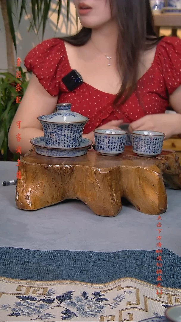 简装家用款3件套 老陶泥开片纹陶瓷茶具