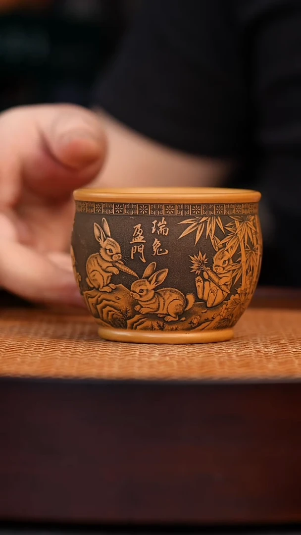 茶杯紫砂宜兴全手工紫砂杯