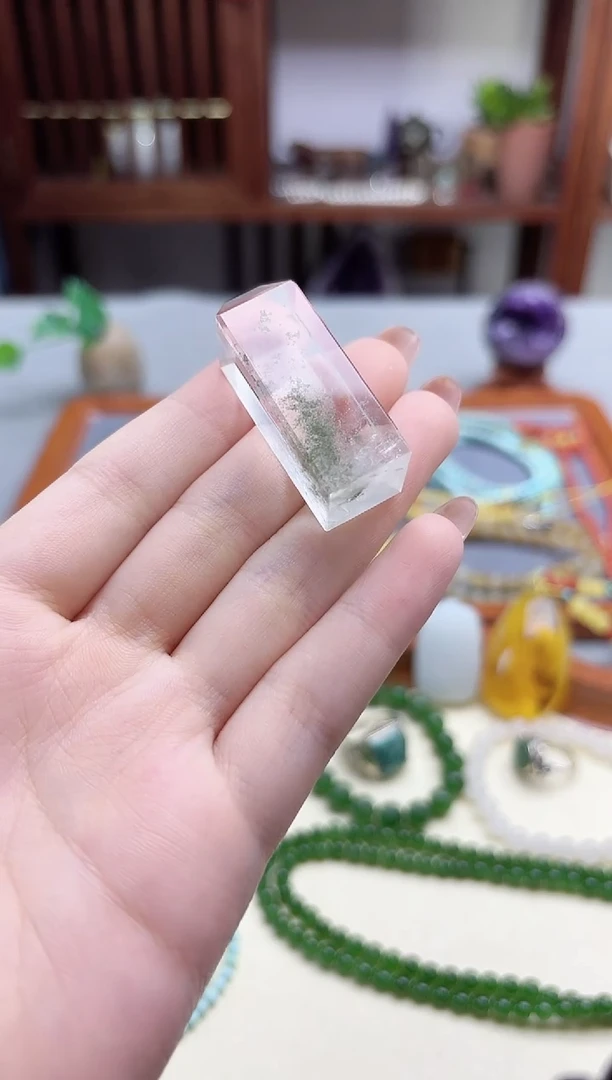 未镶嵌车挂水晶水晶柱子摆件14*39mmGW