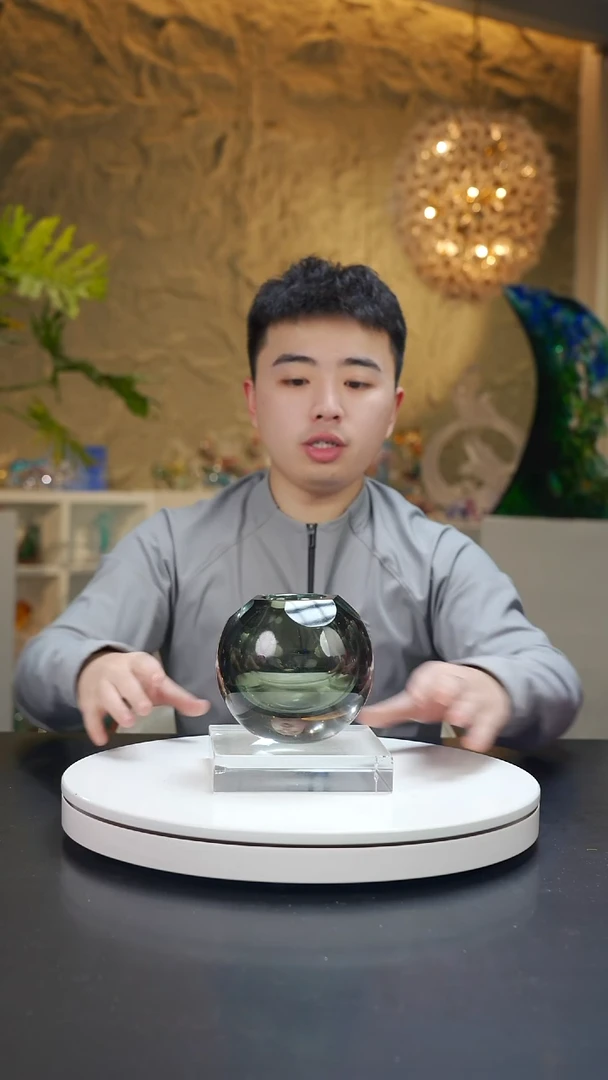 手工艺品琉璃极简灰设计款香薰瓶