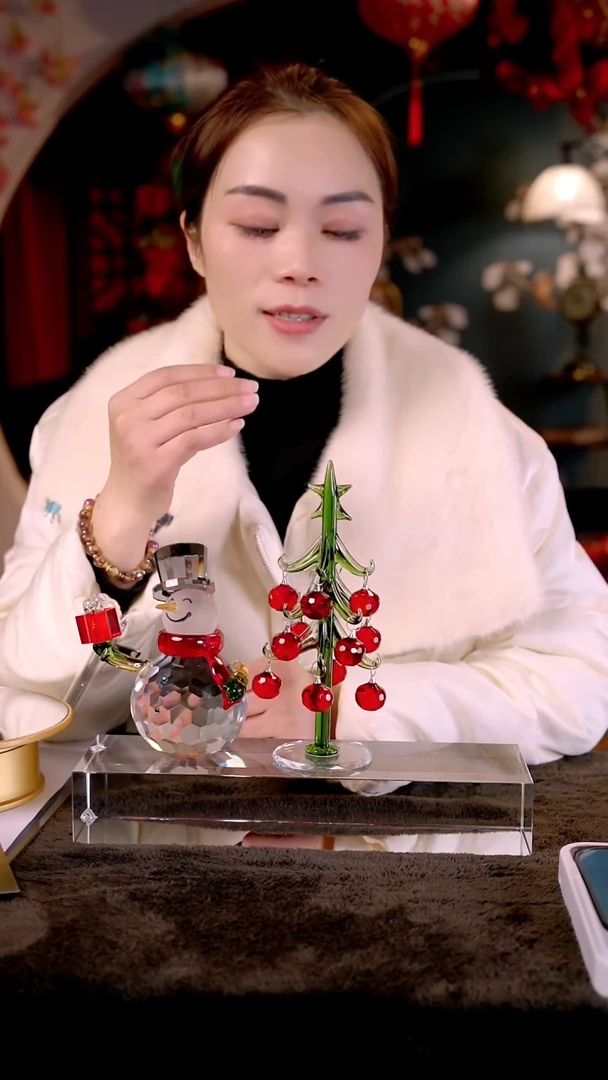 有机玻璃圣诞套装一个雪人送圣诞树