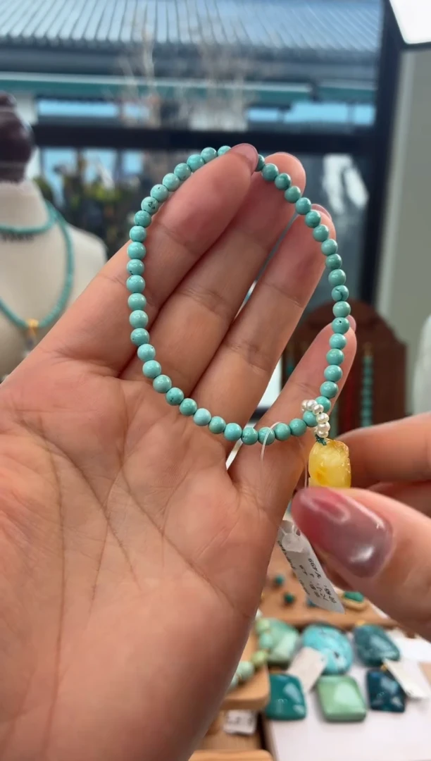 未镶嵌绿松石手链1