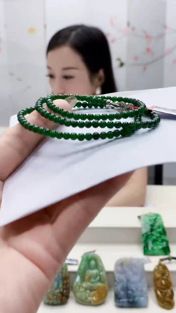 未镶嵌定制翡翠4852lr-毛货珠链62