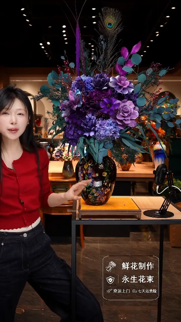 瓶手工花器花束空运包邮送货上门-以图片为准