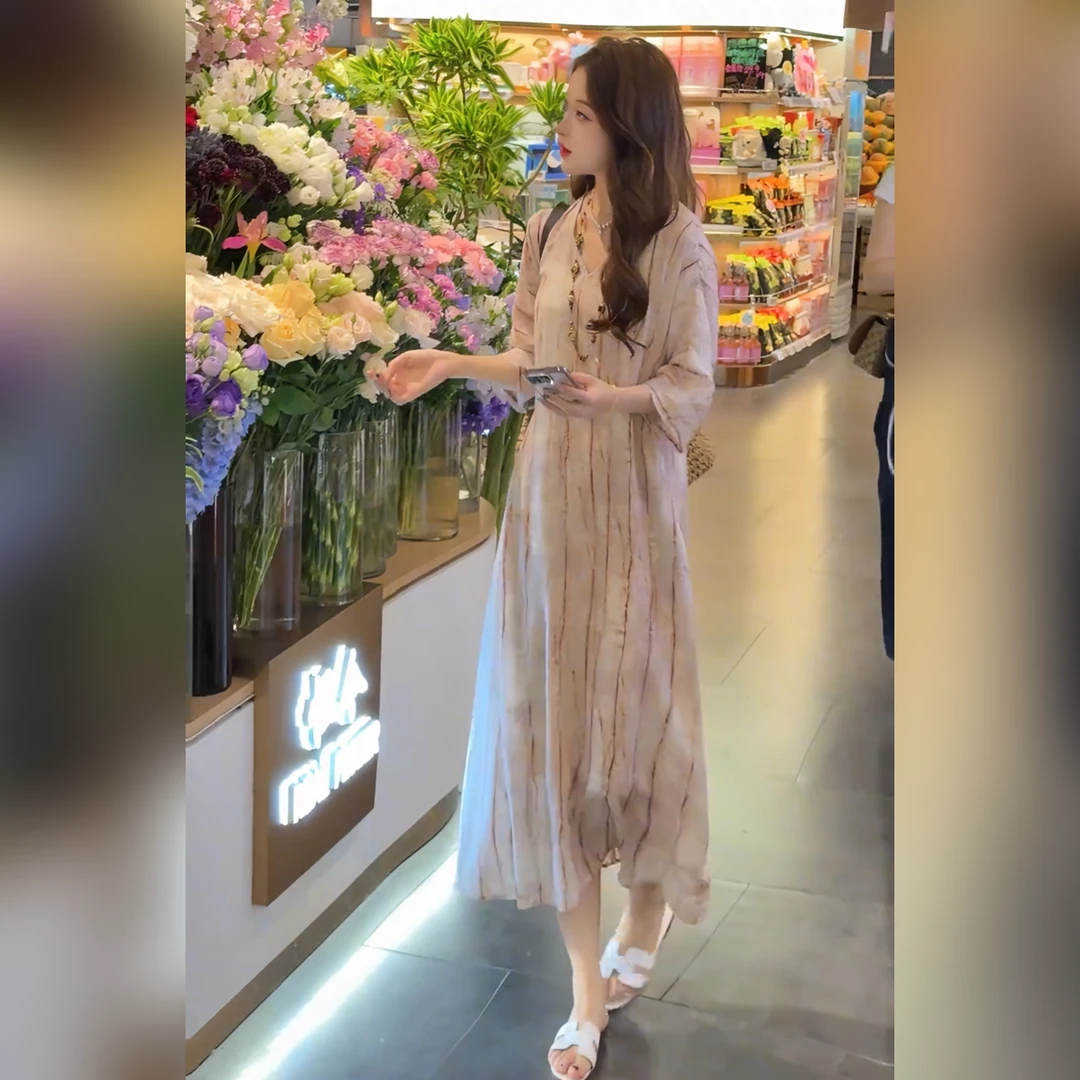 Linda姐高端线【欧若风】新款轻奢气质连衣裙女夏季AS5LYH0754