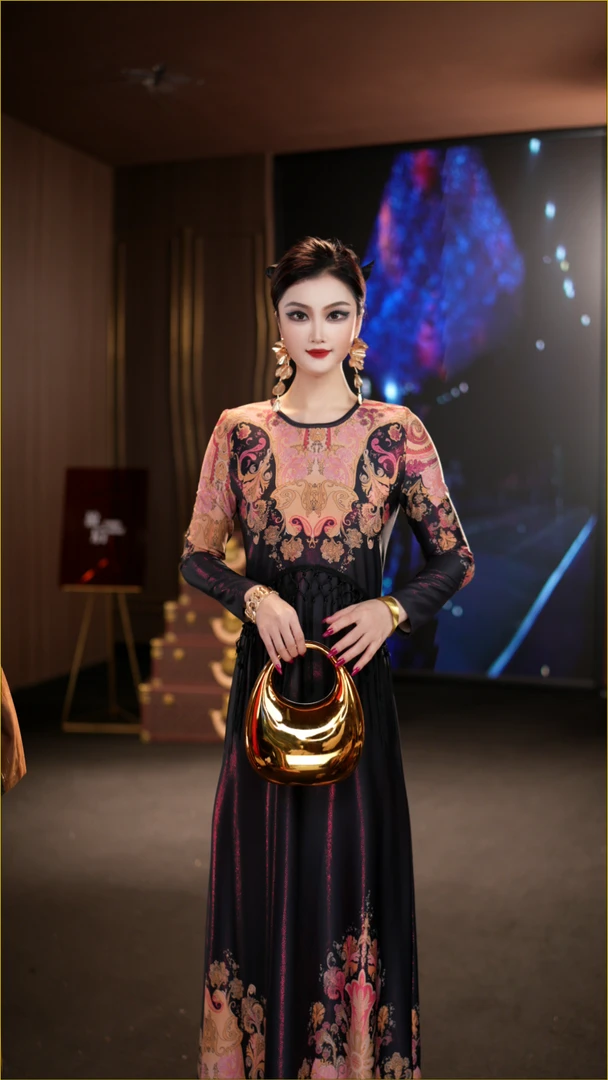 (三月)-高贵显瘦秋季法式设计师连衣裙D29439