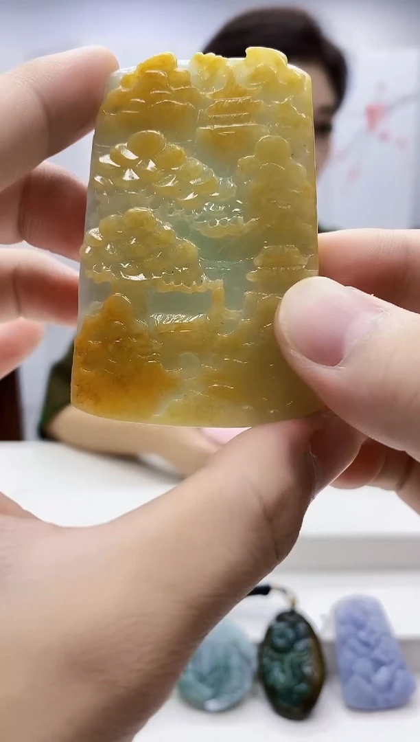 未镶嵌定制翡翠4829bb-毛货挂件20