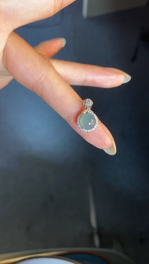 吊坠(不含链)银S925镶嵌翡翠1