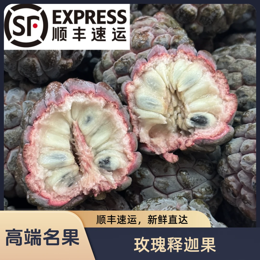 海南玫瑰释迦果紫色释迦果红释迦果新鲜当季稀有热带水果冰淇淋果