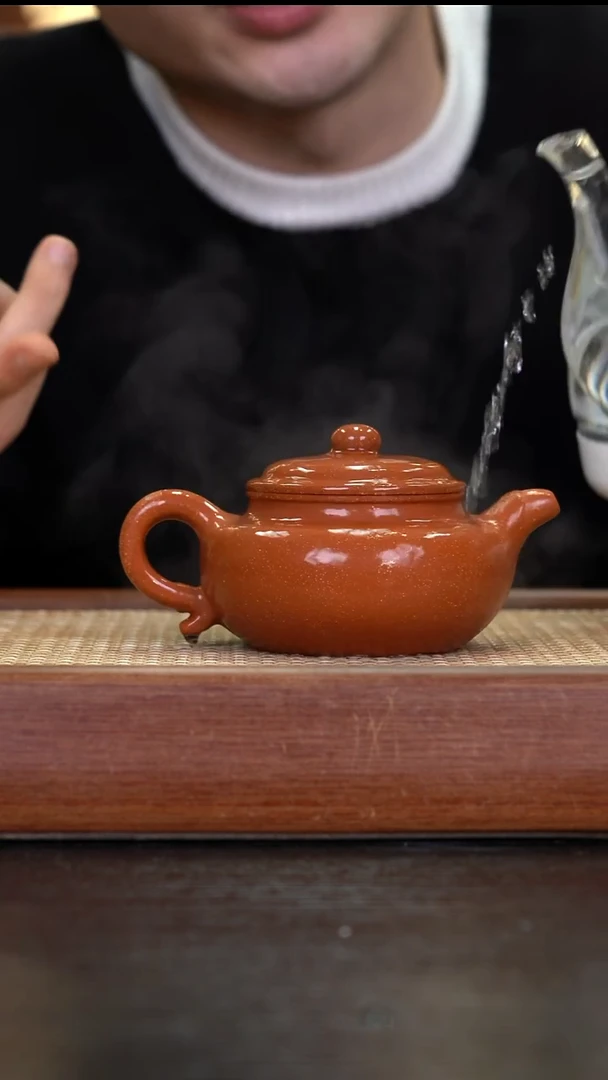 茶壶紫砂ZKF    红降坡    仿古   240cc