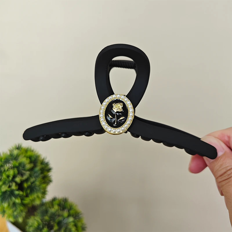 优雅小香风2025新款抓夹女后脑勺鲨鱼夹大号夹子头饰发夹高级感